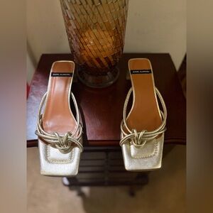 Silver Strappy Women's Heels